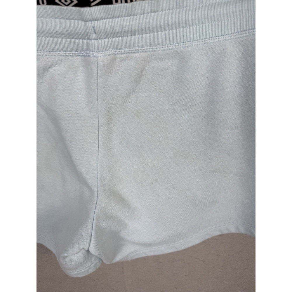 Umbro Sweat Shorts Womens M?(read) Light Blue Logo Drawstring Athleisure Retro - Picture 5 of 6